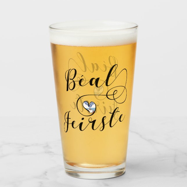 Béal Feirste Flag Heart, Belfast Glass (Front Filled)