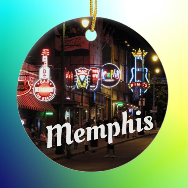 Beale Street, Memphis, Tennessee Ceramic Ornament (Creator Uploaded)