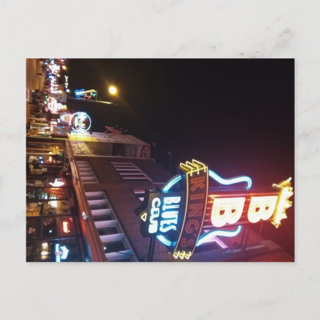 Beale Street (Memphis, Tennessee) Holiday Postcard (Front)