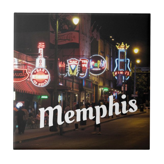 Beale Street, Memphis, Tennessee Tile (Front)