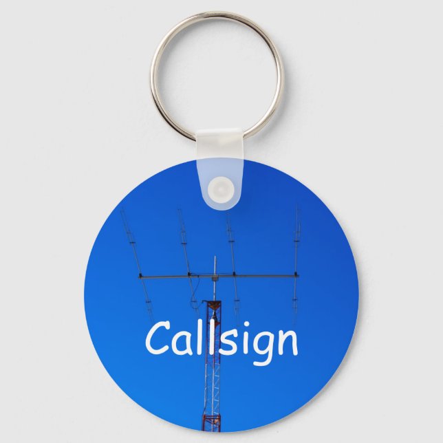 Beam Antenna and Callsign Keychain (Front)