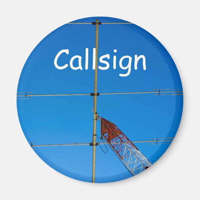 Beam Antenna and Callsign Magnet (Front)