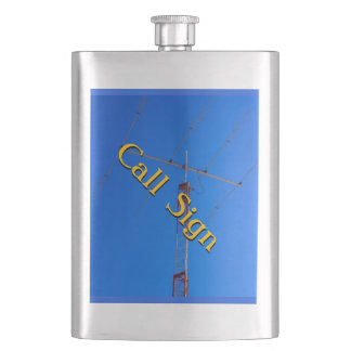 Beam Antenna with your callsign Hip Flask