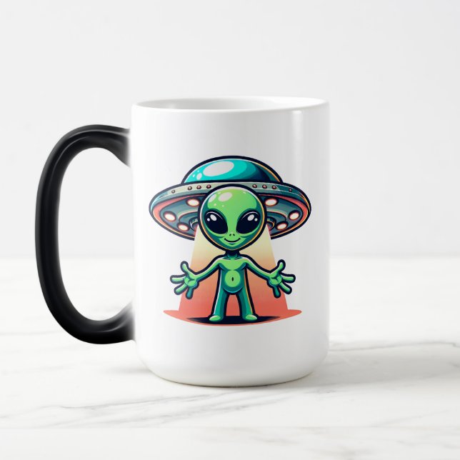 Beam Me Up | Alien and UFO  Magic Mug (Left)