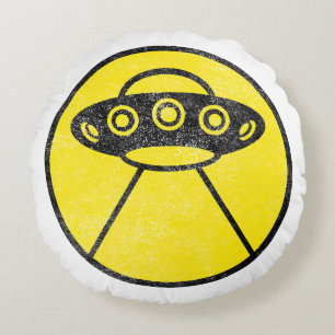 Beam Me Up! Round Pillow