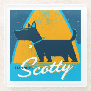Beam Me Up Scotty Glass Coaster