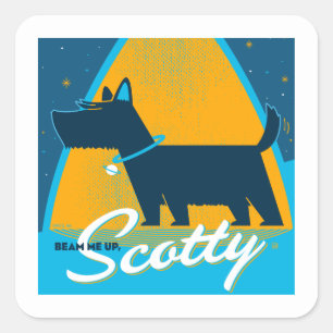 Beam Me Up Scotty Square Sticker