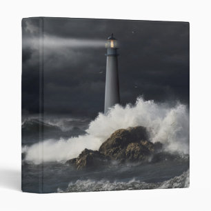 Beam of Light Shining into Stormy Ocean Binder