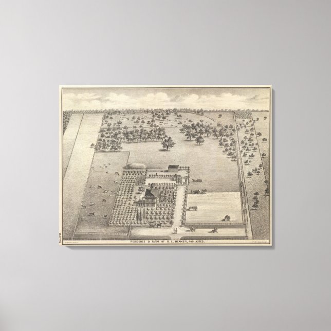 Beamer residence canvas print (Front)