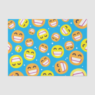 Beaming Face Smiling Eyes Emojis Editable Colours Tissue Paper