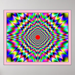 Beaming Fractal Sun Poster