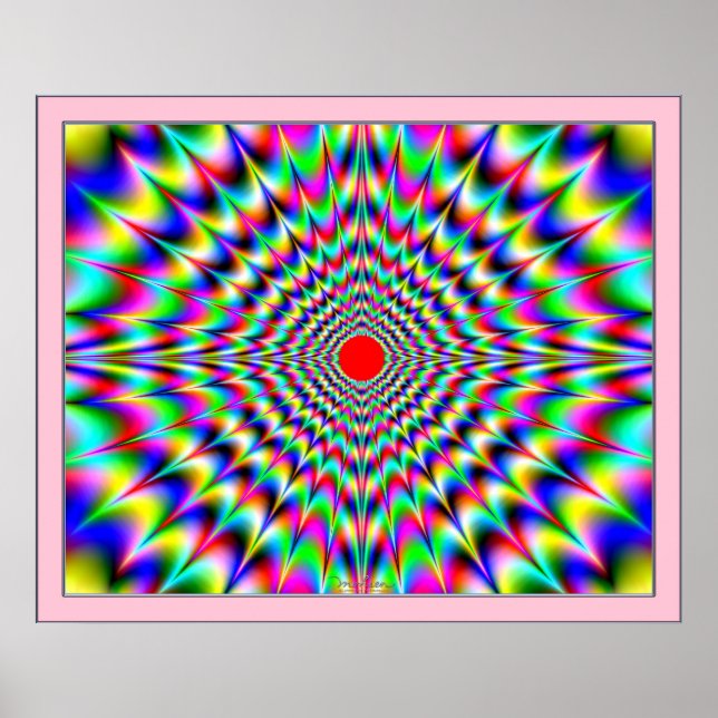 Beaming Fractal Sun Poster (Front)