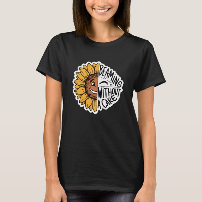 Beaming Without a Care T-Shirt (Front)