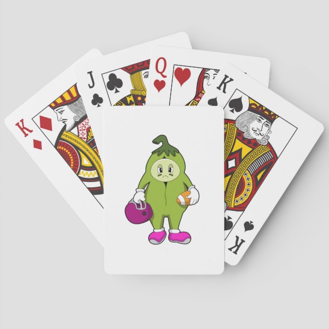 Bean at Football Sports Playing Cards (Back)
