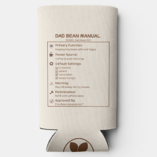 Bean calm cute coffee bean seltzer can cooler