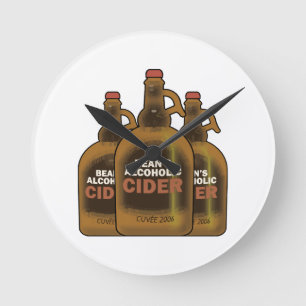Bean Cider Round Clock