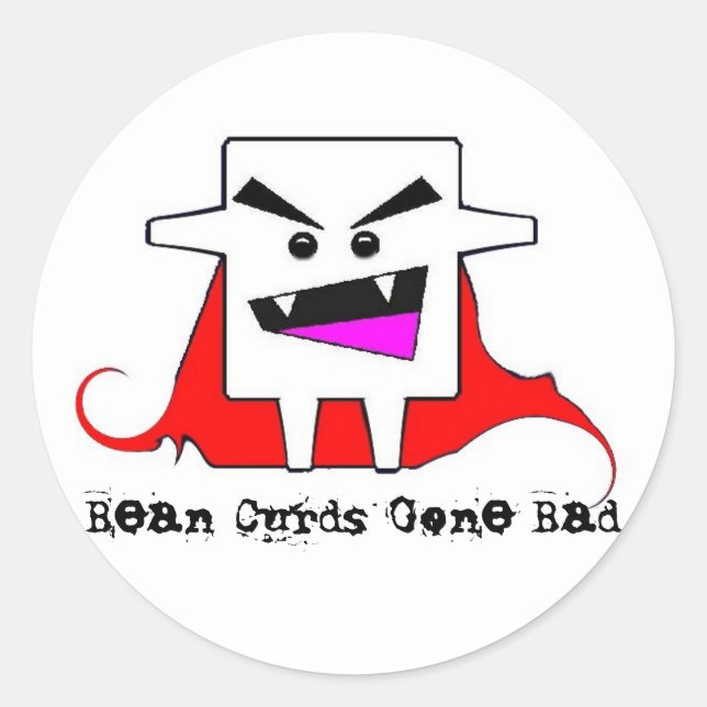 Bean Curds Gone Bad Classic Round Sticker (Front)