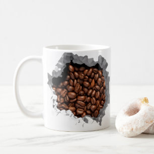 Bean Espresso Caféine à café murale cassé Mug