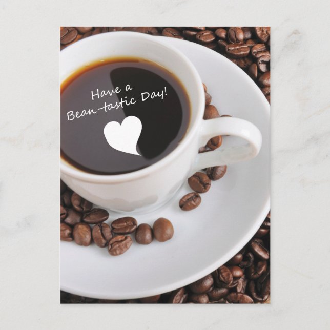 Bean-tastic Coffee Celebration Invitation Postcard (Front)