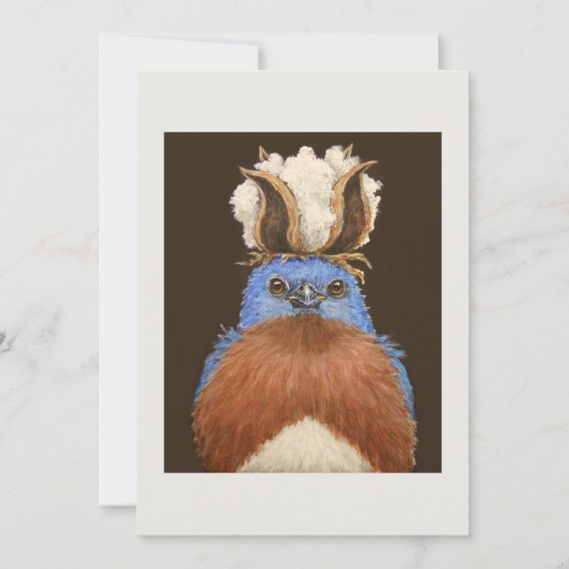 Bean the Eastern bluebird flat card (Front)