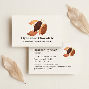 Bean to Bar Chocolate Maker Cocoa Pods Design Business Card