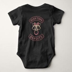 Bean-Town Bandit Pink Baby Bodysuit