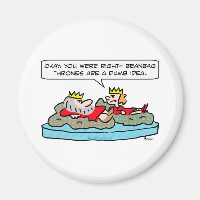 beanbag thrones king queen magnet (Front)
