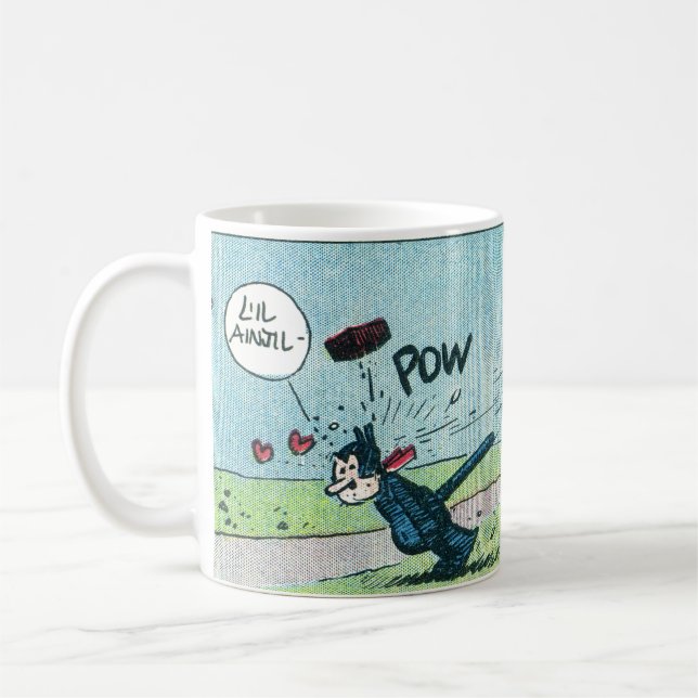 "Beané par une brique" Wraparound Image Mug (Gauche)