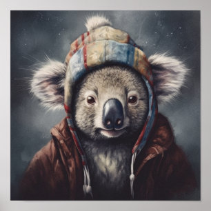 Beanie Bunch Koala Winter Hat Poster