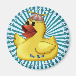 Beanie Hat Rubber Duck Magnet