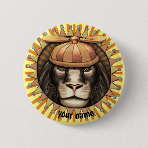 Beanie Lion 2 Inch Round Button