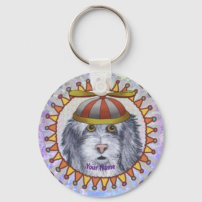 Beanie SheepDog  Keychain (Front)