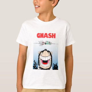 Beano Gnasher "Jaws" parodiant le T-shirt des enfa