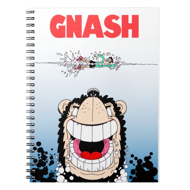 Beano Gnasher "Jaws" parodique carnet 📓 (Devant)