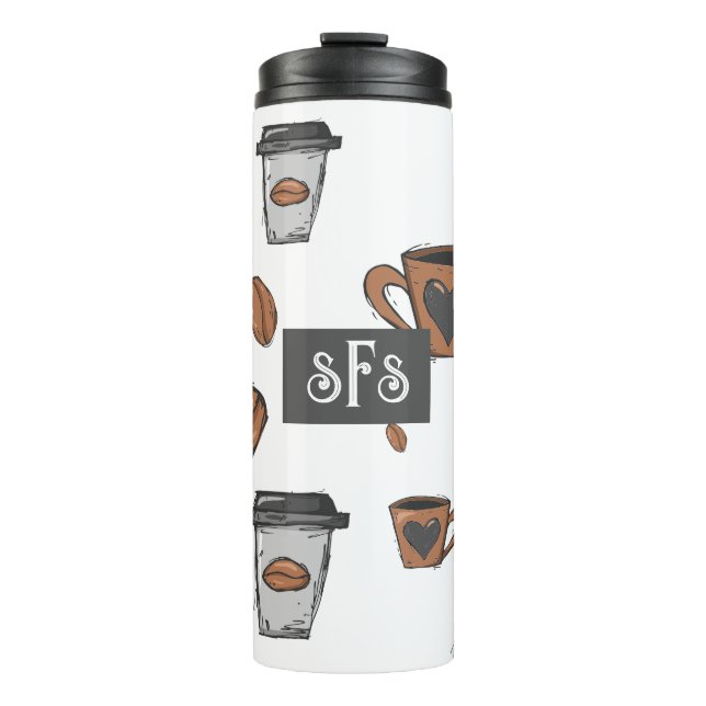  Beans and Me Monogrammed Tumber Thermal Tumbler (Front)