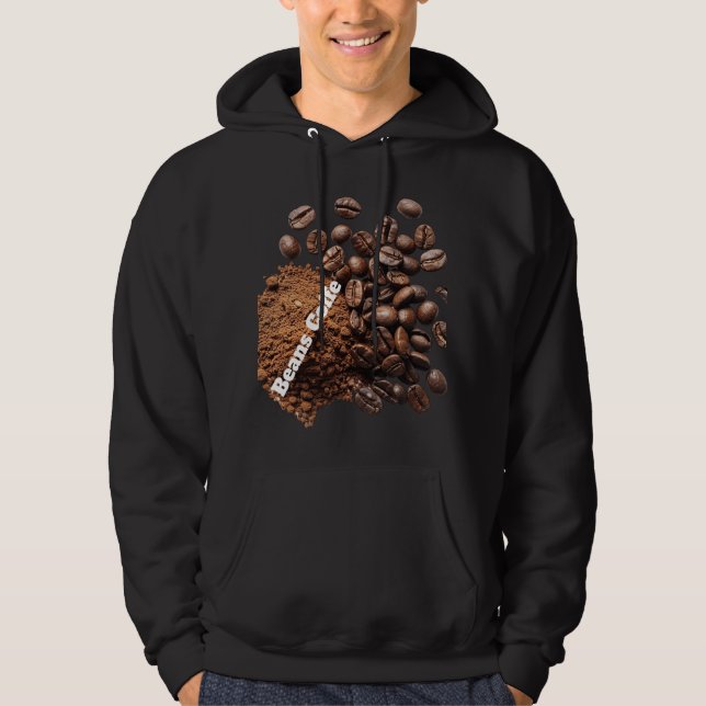 Beans Coffee Hoodie | Vintage Coffee Beans Graphic (Front)