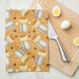 Beans,Meat,Vegetables And Cheese Burrito Kitchen Towel