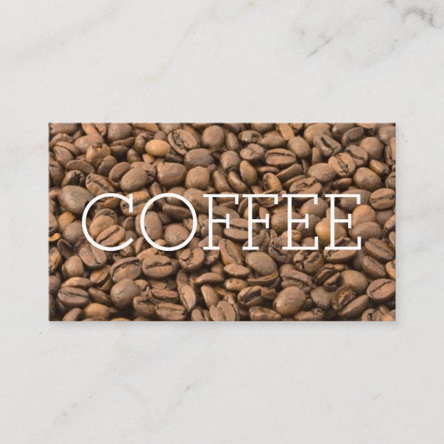 Beans Simple Big Word Coffee Loyalty Card (Front)