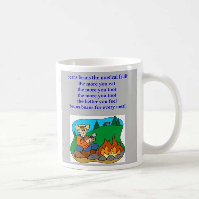 beans the nusical fruit fart rhyme, beans the n... coffee mug (Right)