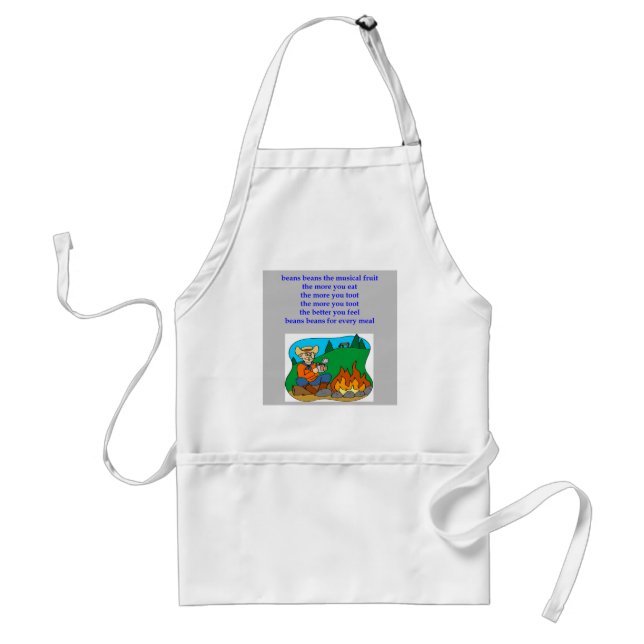 beans the nusical fruit fart rhyme standard apron (Front)