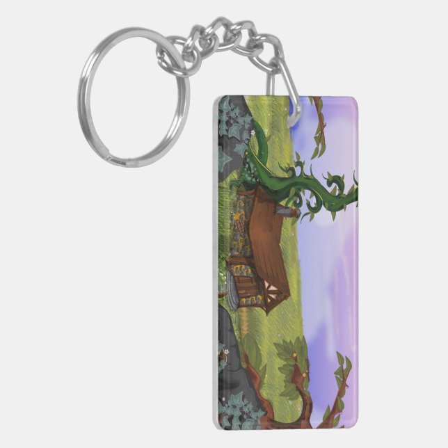Beanstalk Cottage Cartoon Keychain (Front Left)