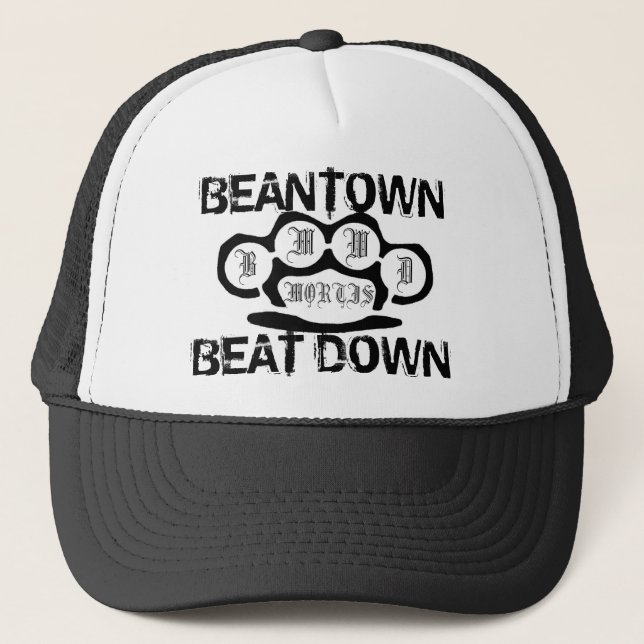 BEANTOWN BEATDOWN TRUCKER HAT (Front)