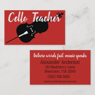 Beantown Cello Business Card