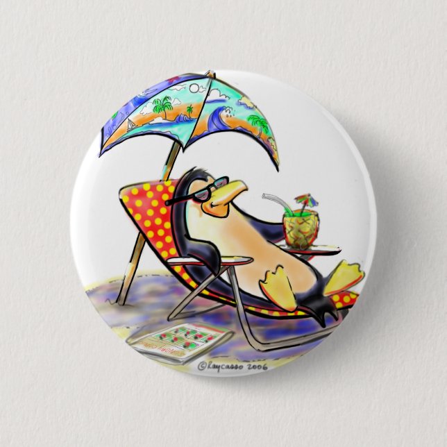 beaoh penguin 2 inch round button (Front)