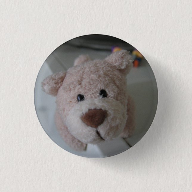 bear 1 inch round button (Front)