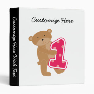 Bear 1st Birthday T-shirts and Gifts Binder