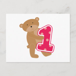 Bear 1st Birthday T-shirts and Gifts Postcard