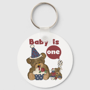 Bear 1st Bortjdau Blue Tshirts and Gifts Keychain