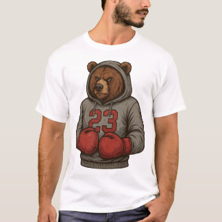 Bear 23 Boxing Hoodie Grizzly Gym Fighter Tee – St