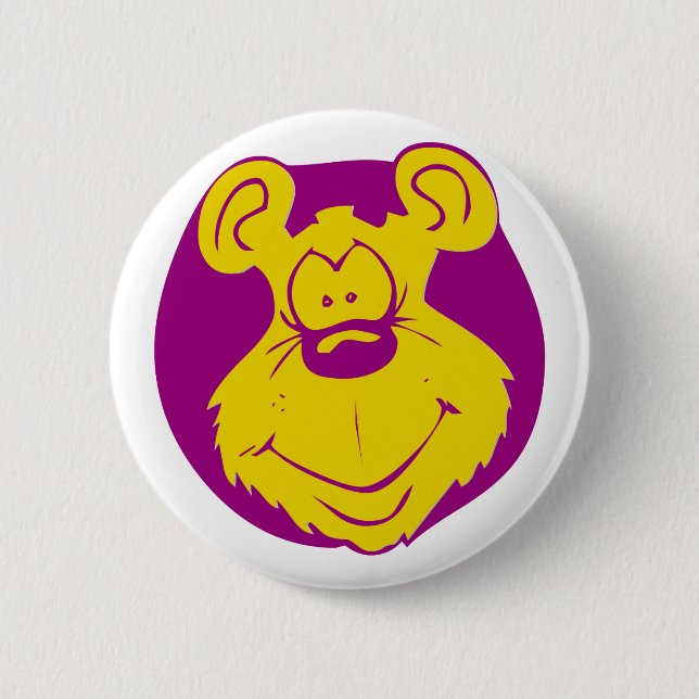 Bear 2 Inch Round Button (Front)